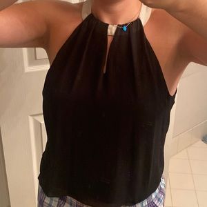 Naked Zebra Small Black Button Down Blouse